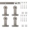 Quiet Glide Soft Close 60" Satin Nickel Front Mini Double Barn Door Hardware NT.1310.04.SN-60-2-SC - alternate 1